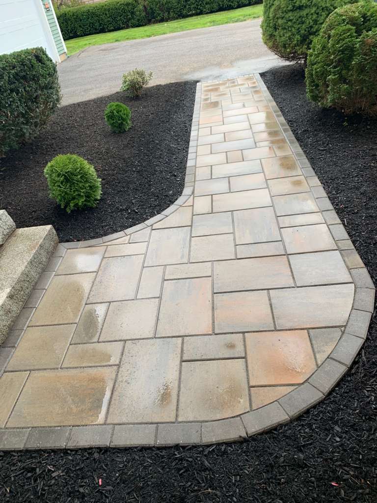 Patio and walkway construction project 22 by Vasquez Landscaping