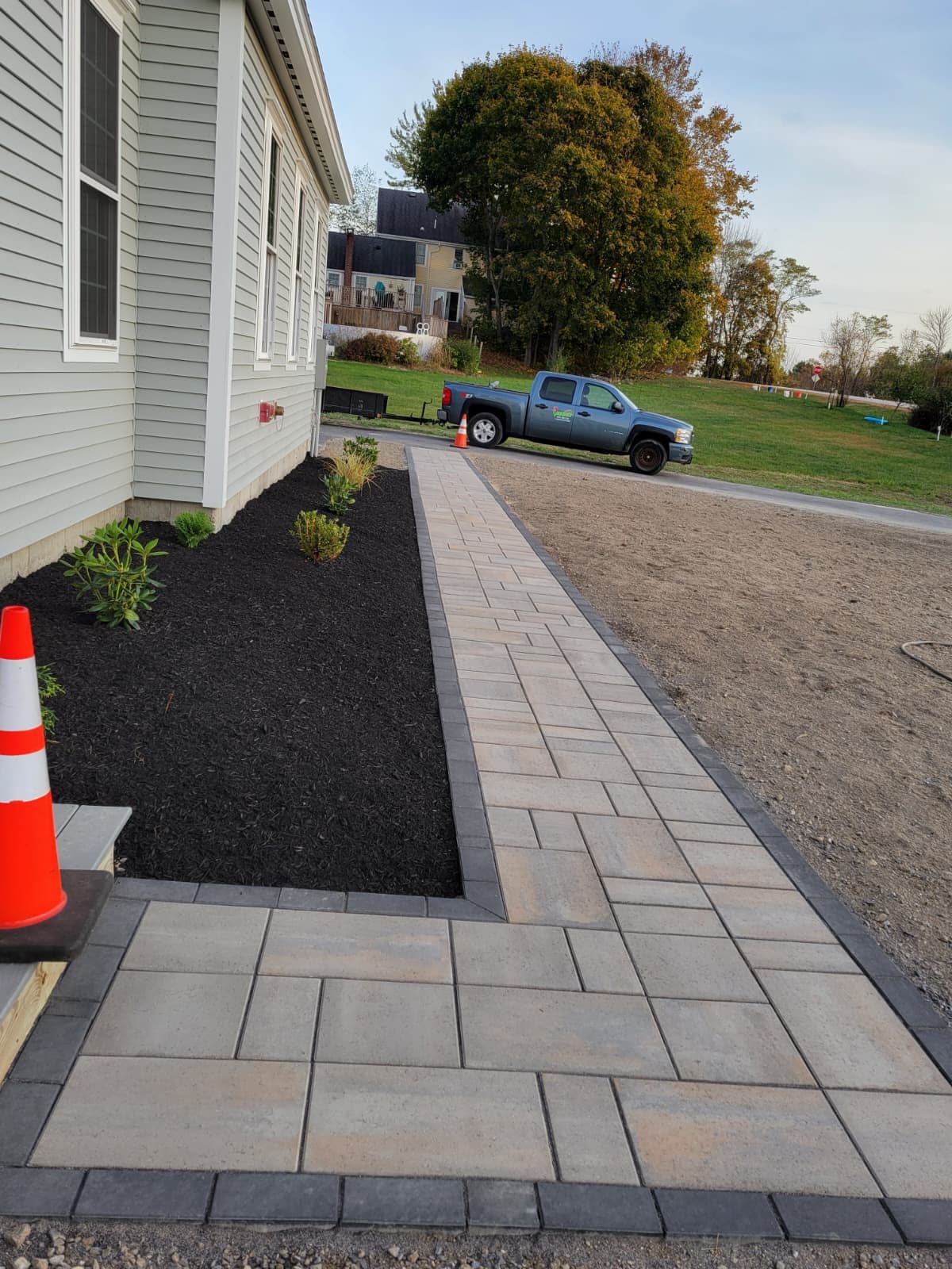 Patio and walkway construction project 27 by Vasquez Landscaping