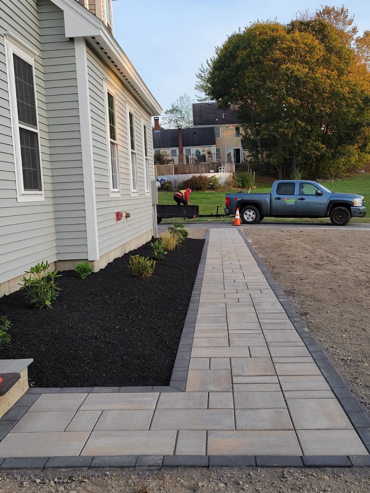Patio and walkway construction project 29 by Vasquez Landscaping