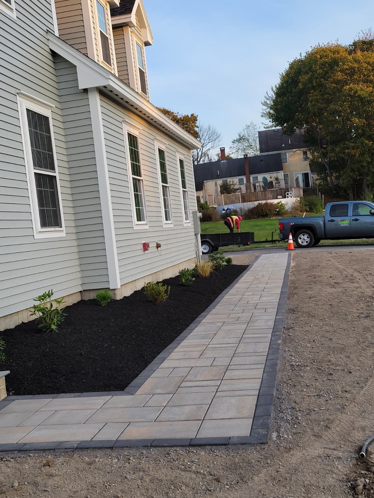 Patio and walkway construction project 30 by Vasquez Landscaping