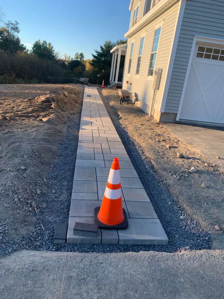 Patio and walkway construction project 37 by Vasquez Landscaping