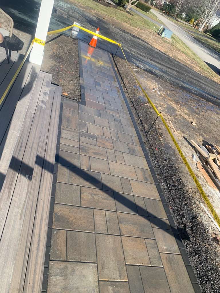 Patio and walkway construction video 2 by Vasquez Landscaping