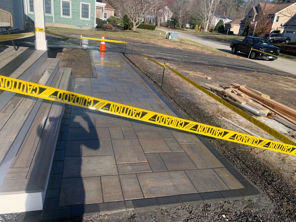 Patio and walkway construction project 48 by Vasquez Landscaping