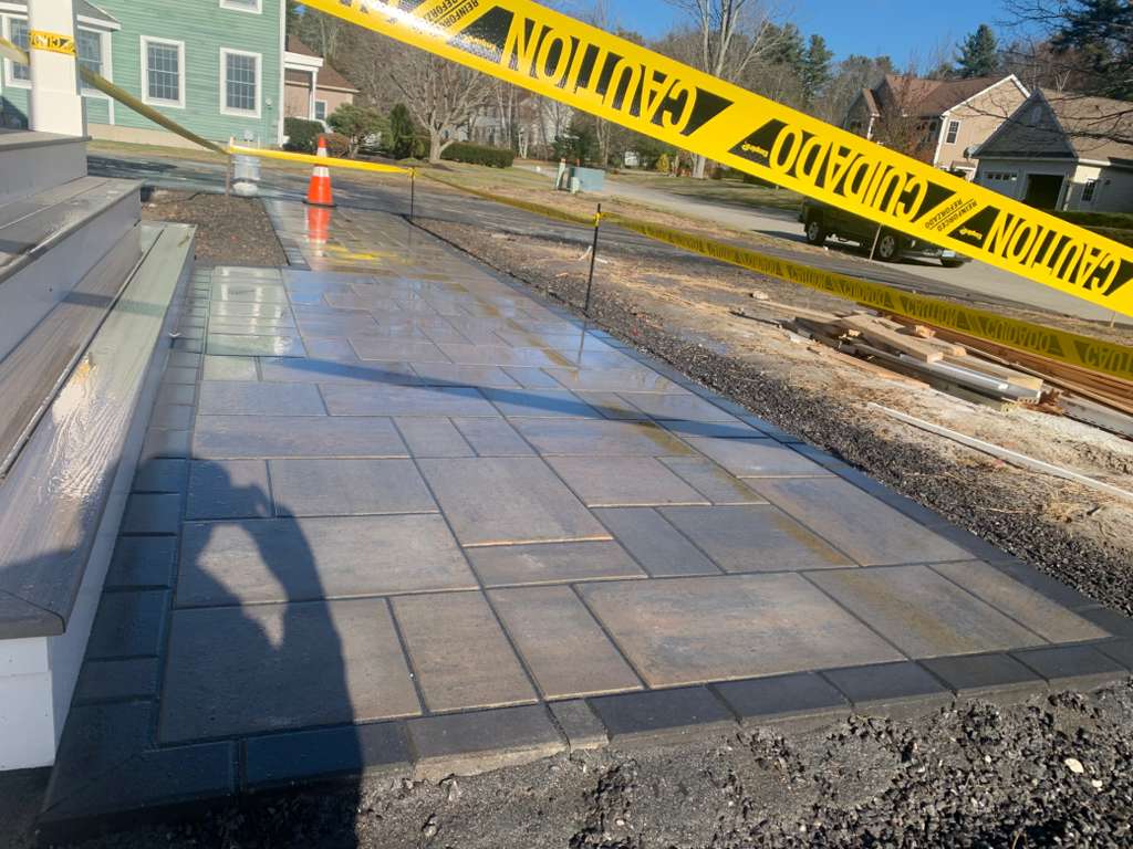 Patio and walkway construction project 49 by Vasquez Landscaping