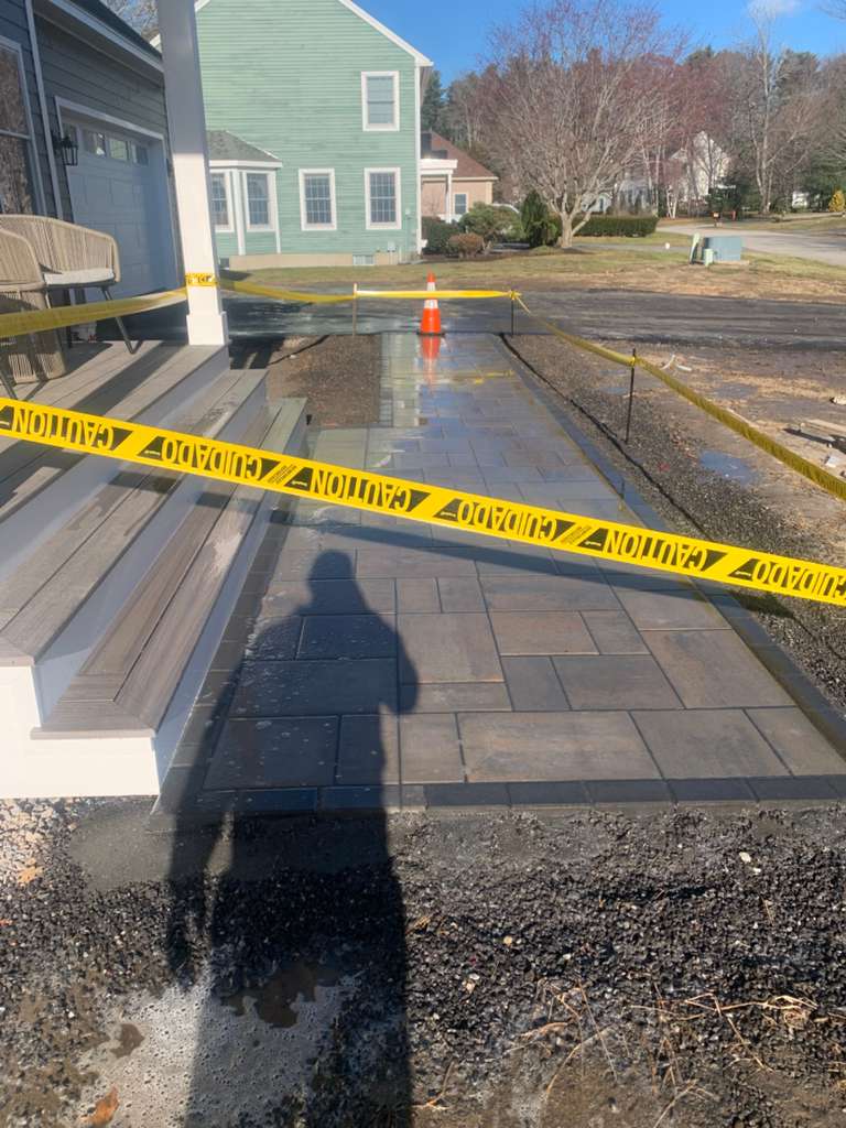 Patio and walkway construction project 51 by Vasquez Landscaping
