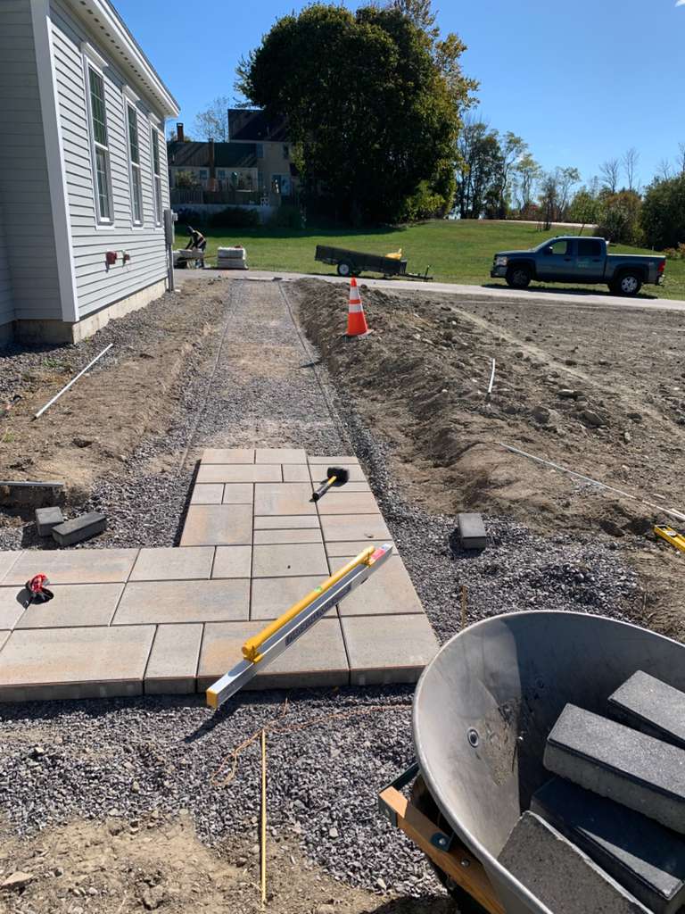 Patio and walkway construction project 52 by Vasquez Landscaping