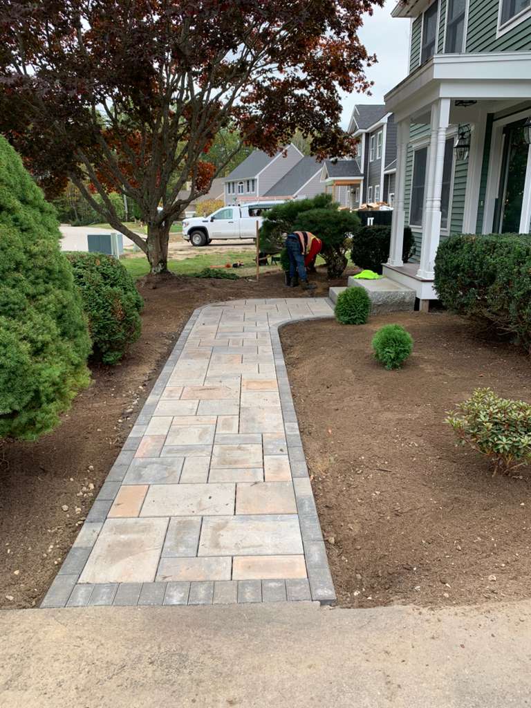 Patio and walkway construction project 56 by Vasquez Landscaping