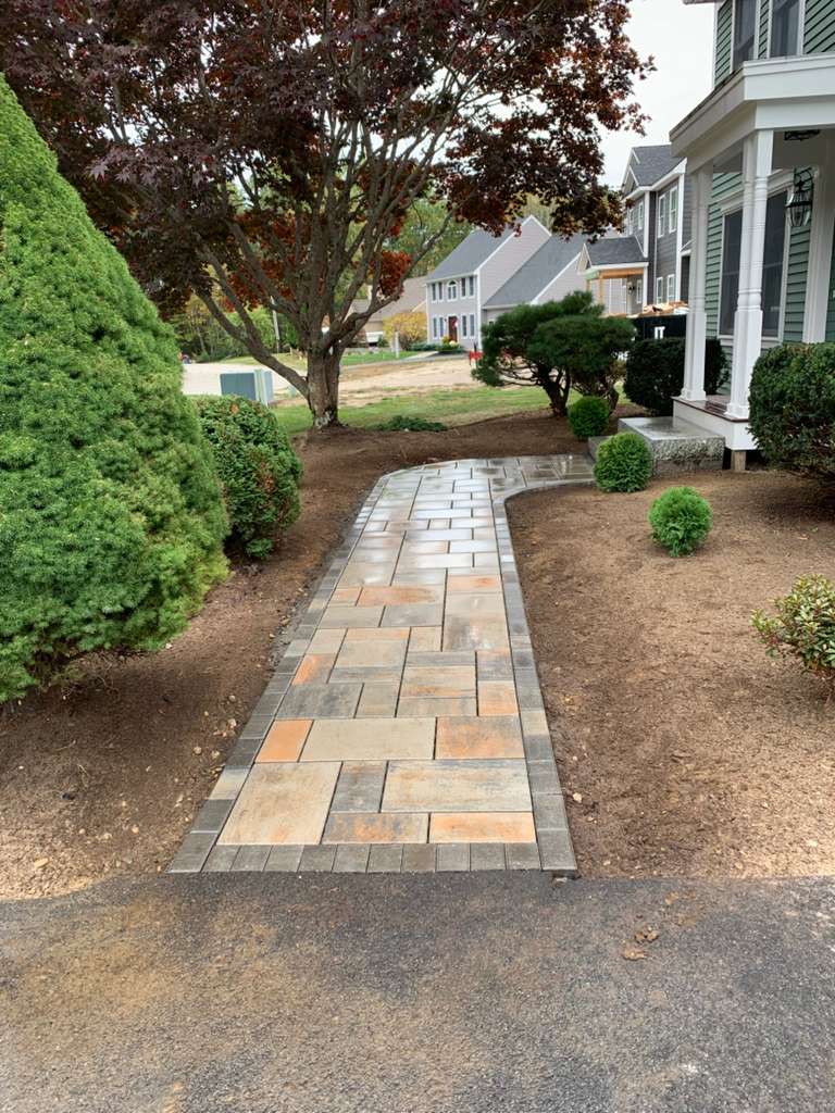 Patio and walkway construction project 57 by Vasquez Landscaping