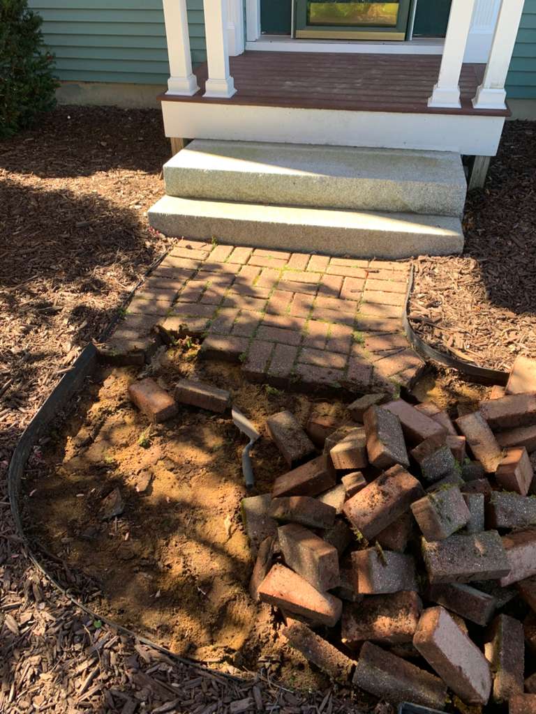 Patio and walkway construction project 62 by Vasquez Landscaping